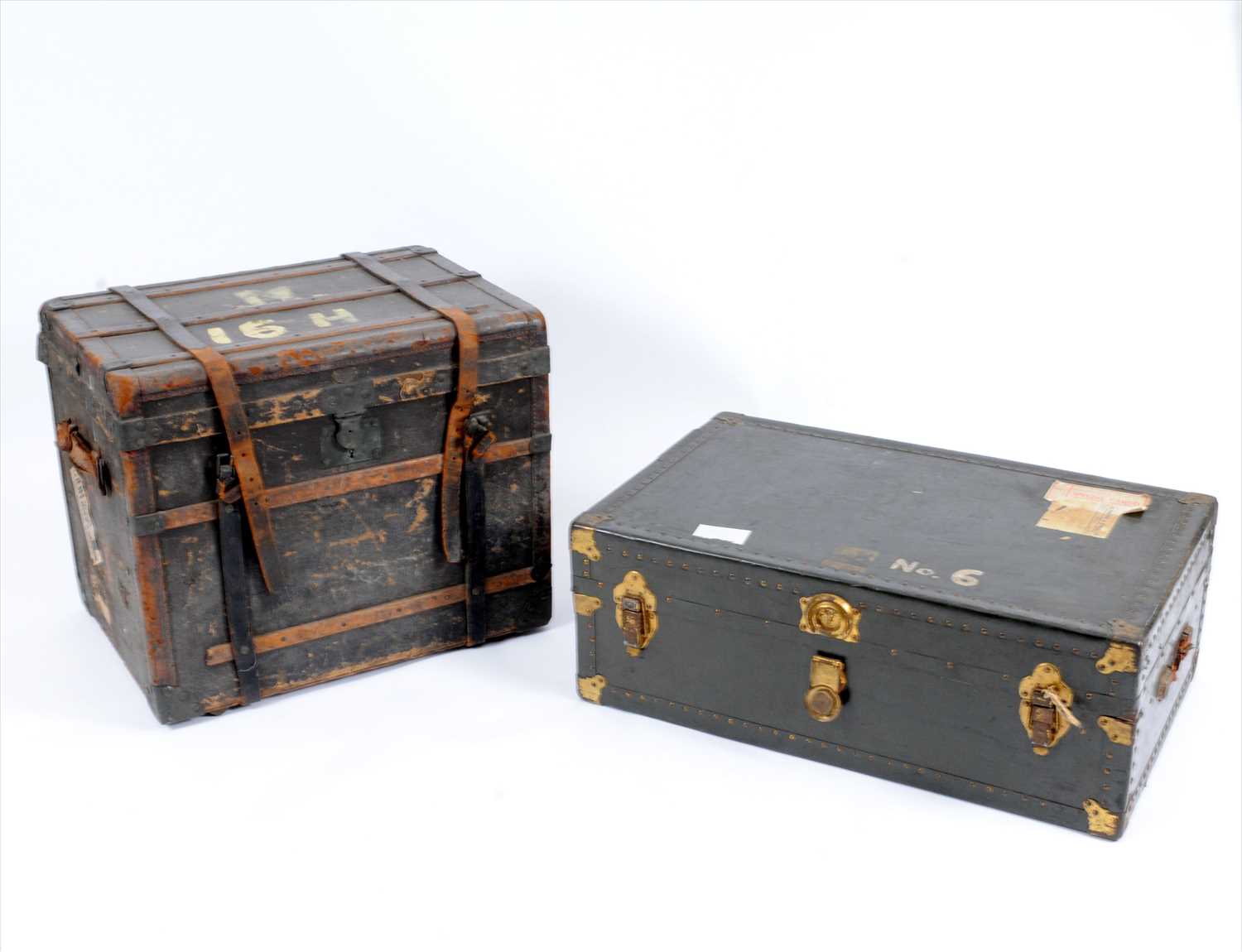 Two Edwardian luggage cases