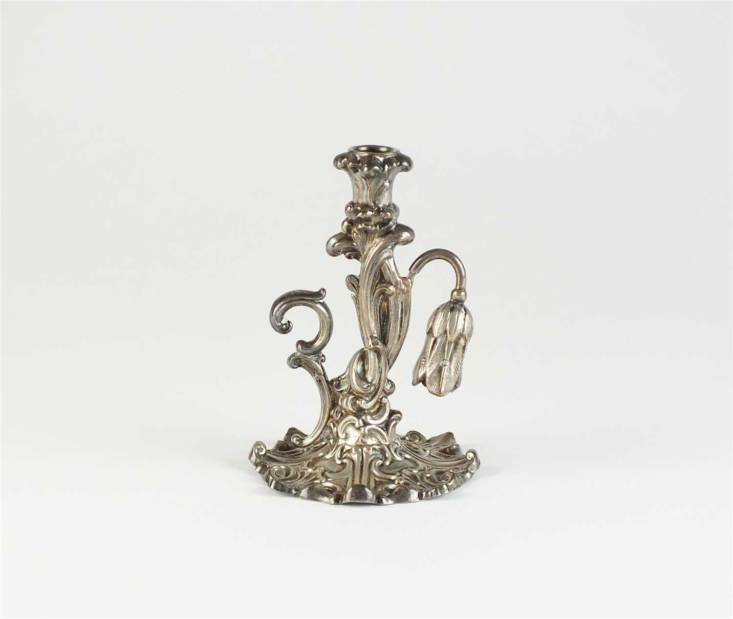 A Victorian silver taperstick