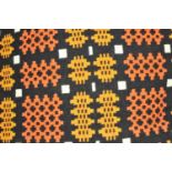 A brightly coloured 20th century woven Welsh wool blanket
