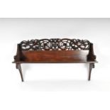 A Regency Anglo-Indian carved rosewood wall shelf