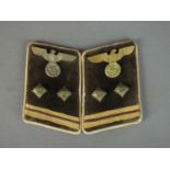 A matched set of German Third Reich collar tabs for a Haupt Bereitschaftleiter at Kreis level,