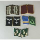 A collection of German Third Reich collar tabs