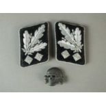 Set of reproduction German Third Reich SS collar tabs
