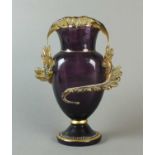A late 19th century glass vase
