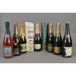Champagne Martell & Co Prestige, Moet & Chandon Brut, Desroches & Cie Champagne, Andre Carpentier