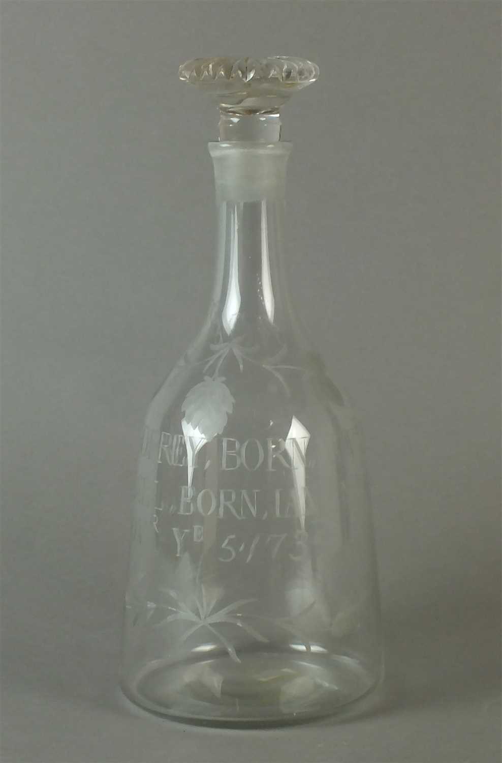 19th century glass decanter and stopper