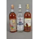 Chateau Coustet 1981 Sauternes 1981, Barsac nv, Smirnoff Vodka 40% 3 bottles in total