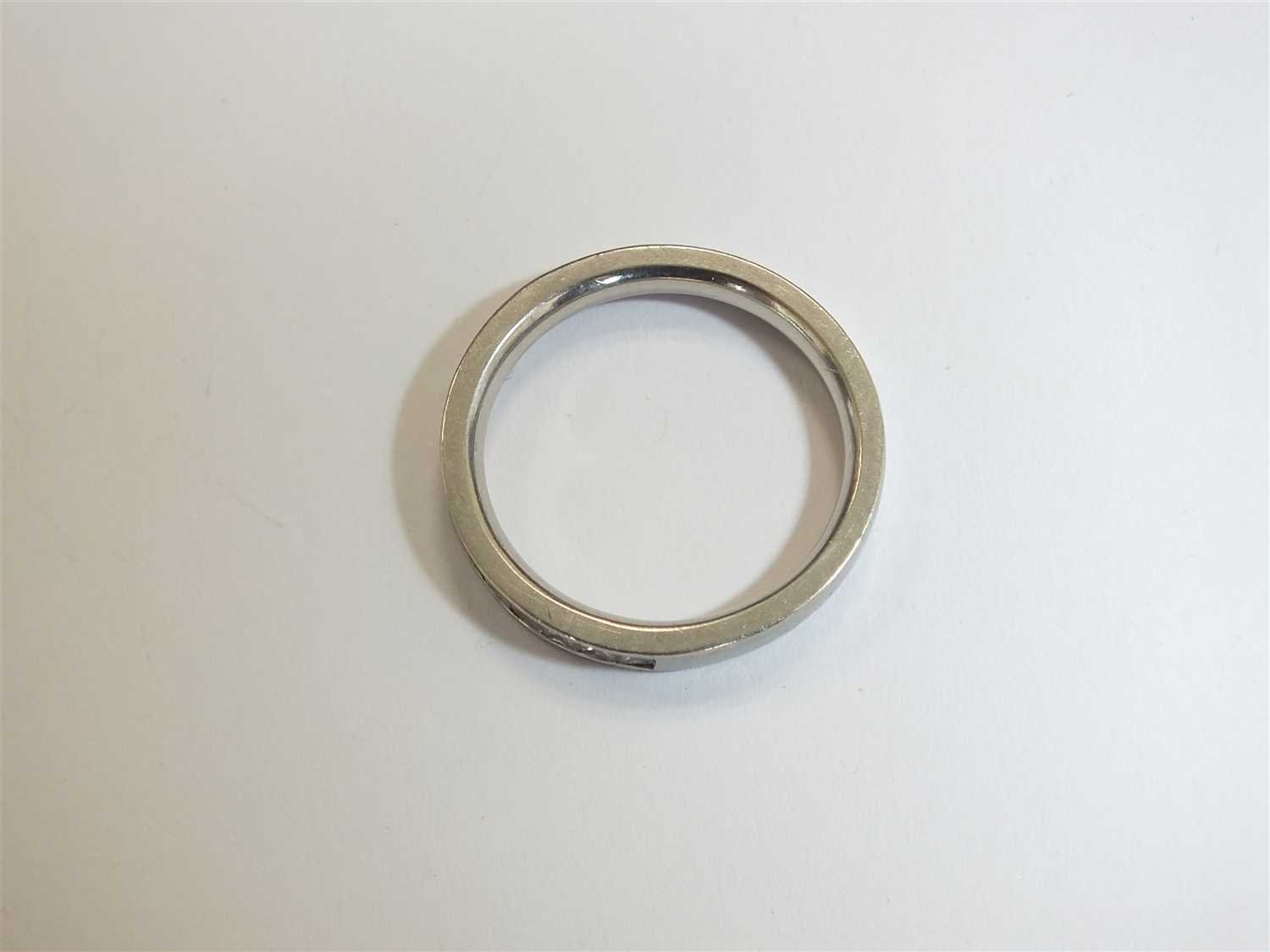 A platinum half hoop eternity ring - Image 4 of 5