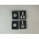 German Third Reich TENO (Technische Nothlife) collar tabs