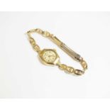 A 9ct gold bracelet watch