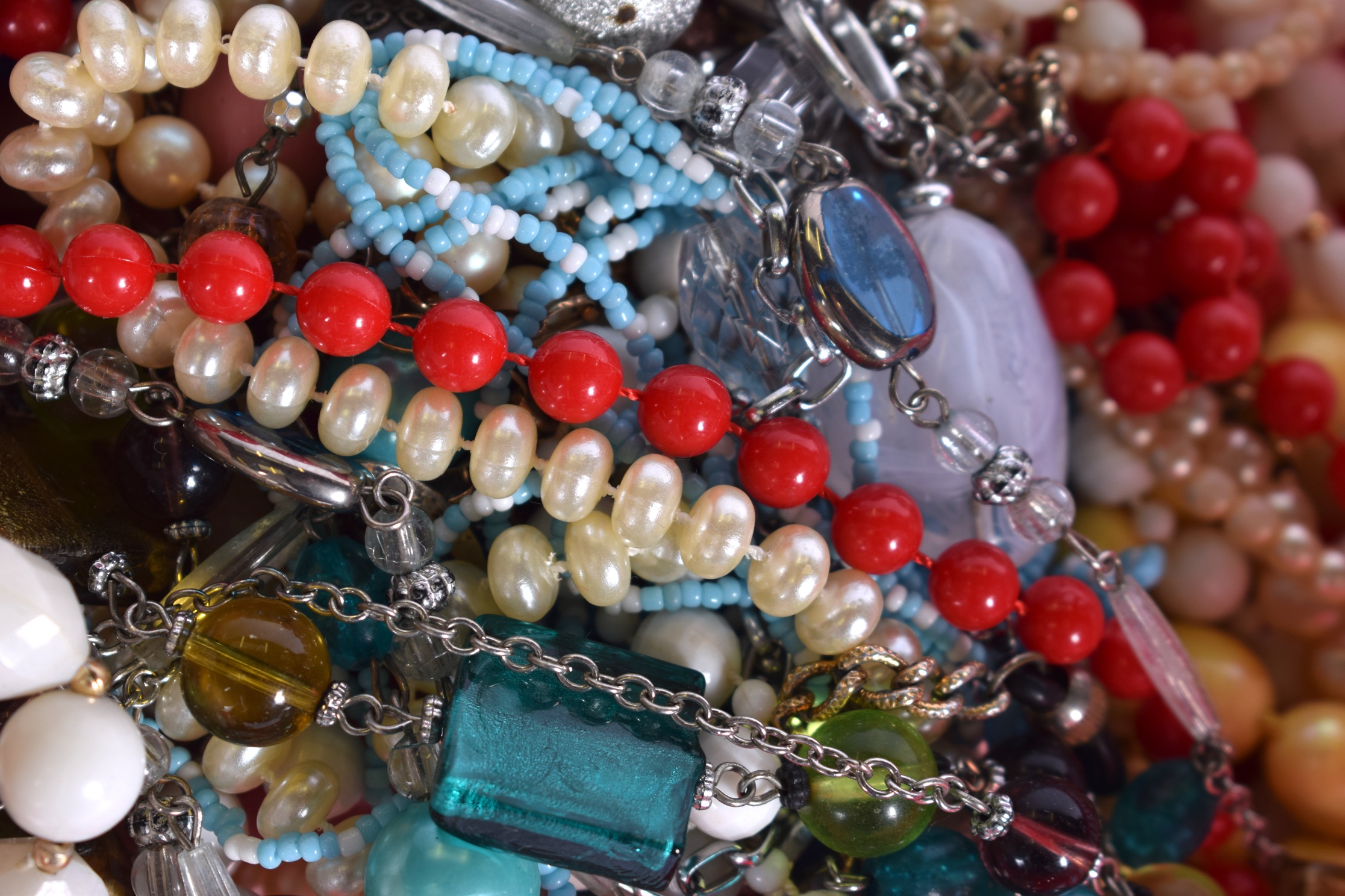 A LARGE QUANTITY OF COSTUME JEWELLERY, of varying style. - Image 2 of 2