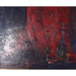 T DUDGEON (British), framed oil on board, impressionist study of precious objects, signed & dated '