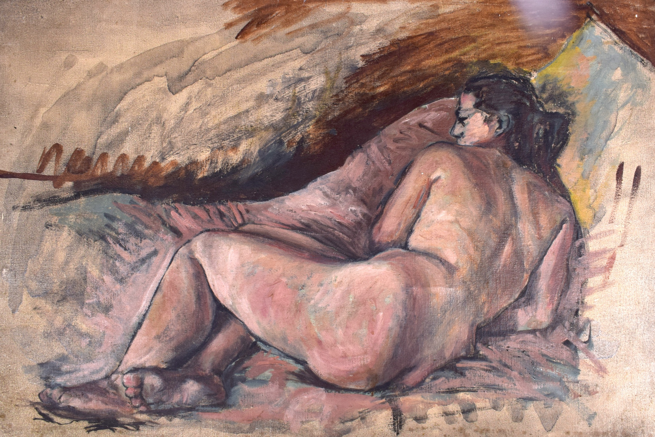 STUDIO HENRI BAPTISTE LEBASQUE (1865-1937, French), unframed oil on canvas, impressionist study of a