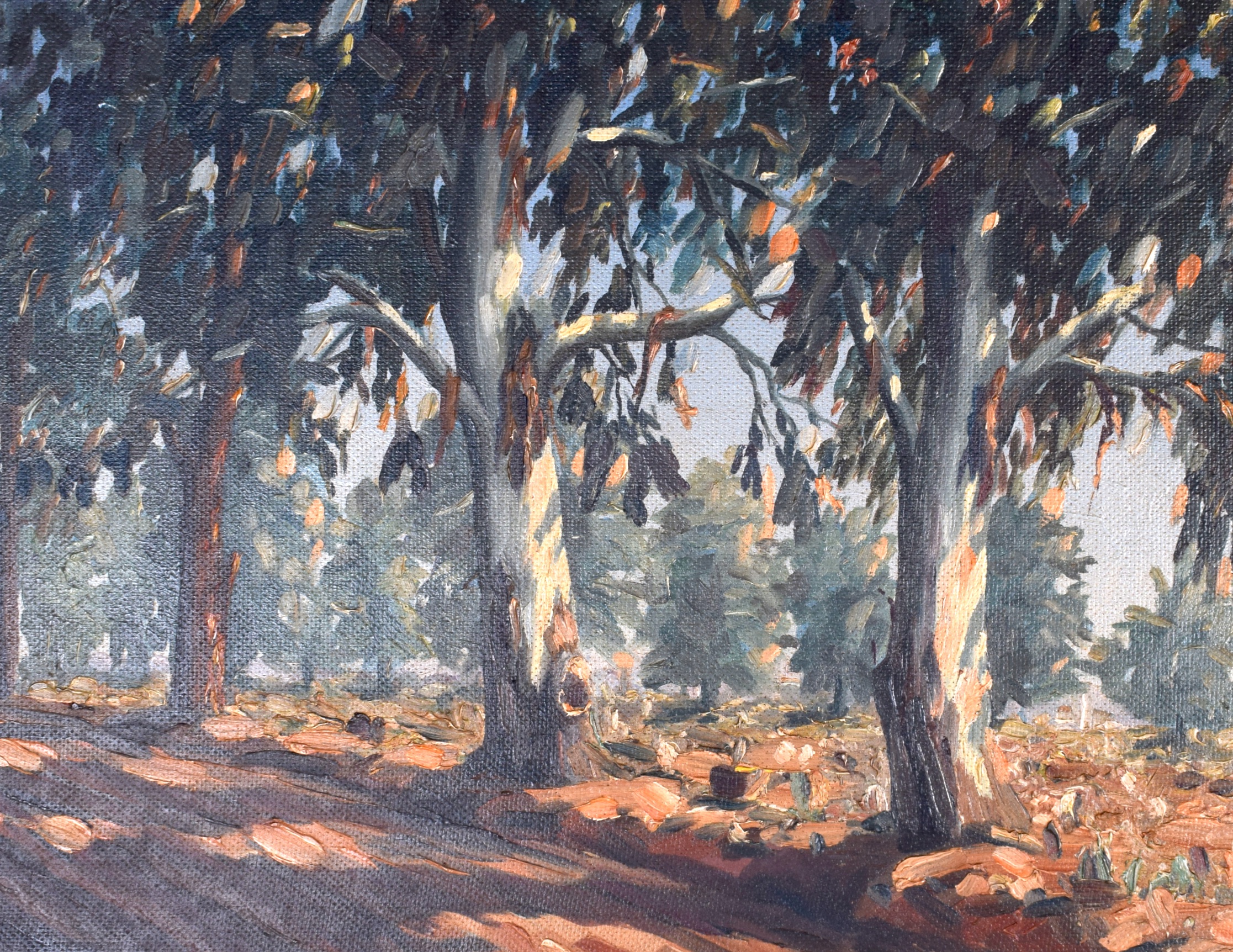 ERIC PITHEY (South African), framed oil on board, signed, impressionist trees in a landscape. 39