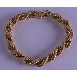 AN 18CT GOLD BRACELET. 24.4 grams. 18 cm long.