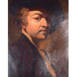 AFTER SIR JOSHUA REYNOLDS (1723-1792), framed oil on canvas, quarter length self portrait, another