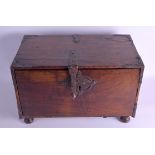 A 17TH CENTURY CONTINENTAL CARVED WOOD FALL FRONT TABLE CABINET with lozenge shaped decoration to