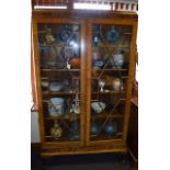 A 1930'S DISPLAY CABINET, with astragal glazed doors. 179 cm x 99 cm.