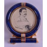 A CARTIER LAPIS LAZULI PHOTOGRAPH FRAME. 7.5 cm x 9 cm.