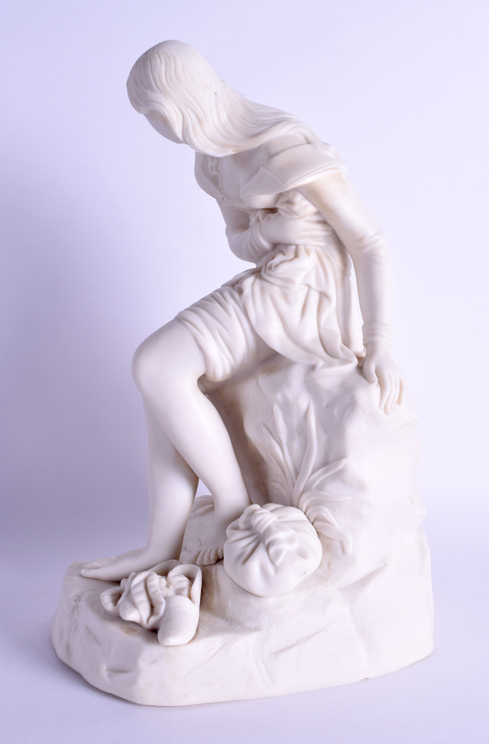 A 19TH CENTURY PARIANWARE FIGURE OF A DOROTHEA by John Bell, probably for Minton. 30 cm high. - Image 2 of 4