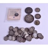 A COLLECTION OF SILVER COINAGE. 187 grams. (qty)