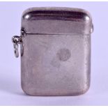 A SILVER VESTA CASE. 46 grams. 4.5 cm x 3.5 cm.