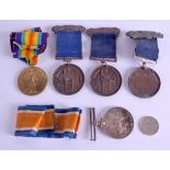 TWO WWI MILIATRY MEDALS presented to K 29140 J G Caton S T O 1 R N together with medallions. (5)