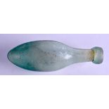 A 19TH CENTURY CONTINENTAL IRIDESCENT GLASS BOTTLE. 17 cm long.