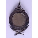 A VICTORIAN SILVER TULLYALLAN AND KINGAROINE CURLING CLUB MEDAL. 55 grams. 4.5 cm x 7 cm.