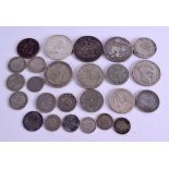A GROUP OF VARIOUS COINS including silver. (qty)