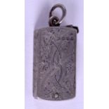 AN UNUSUAL VICTORIAN SILVER VESTA CASE. London 1881. 1.75 cm x 3.5 cm.