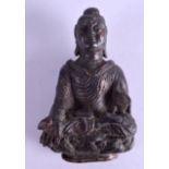 AN EARLY CENTRAL ASIAN BRONZE FIGURE OF A BUDDHA. 13 cm x 8 cm.