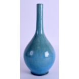 A 19TH FRENCH BLUE GLAZED VASE in the Chinese taste. 17 cm high.