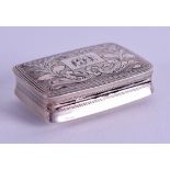 AN EARLY 19TH CENTURY ENGLISH SILVER VINIAGRETTE. 3.75 cm x 2.5 cm.