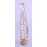 A 19TH CENTURY CHINESE ROCK CRYSTAL PIPE. 9.5 cm long.