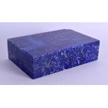 AN ART DECO LAPIS LAZULI BOX AND COVER. 15 cm x 10 cm.