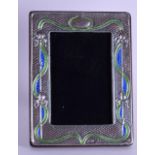 AN ART NOUVEAU STYLE SILVER PHOTOGRAPH FRAME. 14 cm x 19 cm.