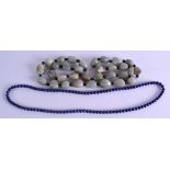 TWO CHINESE NECKLACES. 78 cm & 60 cm long. (2)