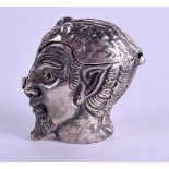 A SILVER DEVIL VESTA CASE. 3.75 cm high.