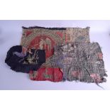 A GROUP OF EARLY ASIAN MIDDLE EASTERN ASSOSRTED TEXTILES. (qty)