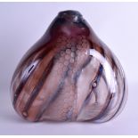 A LARGE UNUSUAL EUROPEAN OCOTOPUS TENTICLE GLAS VASE. Signed. 25 cm x 25 cm.