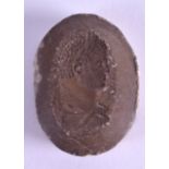 AN EARLY EUROPEAN CARVED BROWN STONE CAMEO possibly Roman. 4 cm x 6.25 cm.