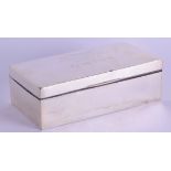 A 1920S SILVER CIGARETTE BOX. Chester (date rubbed). 451 grams inc liner. 17 cm x 9 cm.