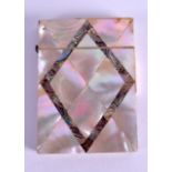 A VICTORIAN MOTHER OF PEARL CARD CASE. 6.75 cm x 9 cm.