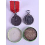 TWO GERMAN 1941 MEDALLIONS & another French Eiffel tower medallion. (3)