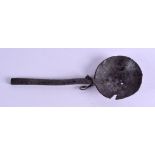AN EARLY PEWTER SPOON possibly medieval. 17 cm long.
