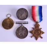 TWO WWI MEDALS presented to GS-6768 Pte J Brunskill 7 D G D S together with two others. (4)