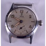 A VINTAGE TUDOR OYSTER WATCH. 2.5 cm diameter.