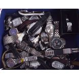 A BOX OF WRISTWATCHES. (qty)