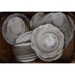 A LARGE GERMAN PORCELAIN DINNER SERVICE, decorated with "Springtime" pattern. (qty)